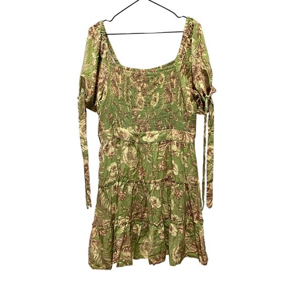 Aguabendita x Target Green Floral Dress Size L NWT Boho COQUETTE Girly - Picture 2 of 8
